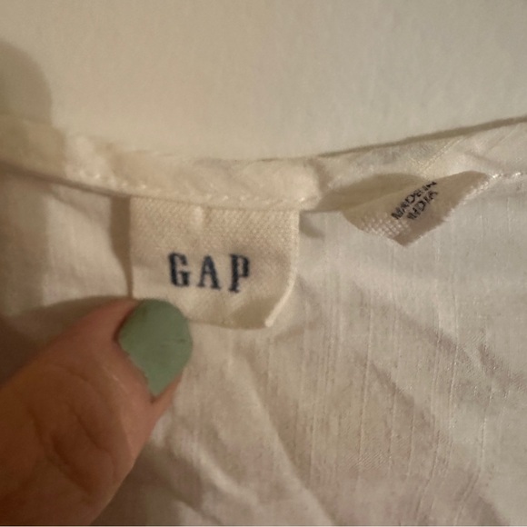 GAP Beautiful Embroidered Top Rayon Cotton3/4 Sleeves women S - Picture 6 of 9